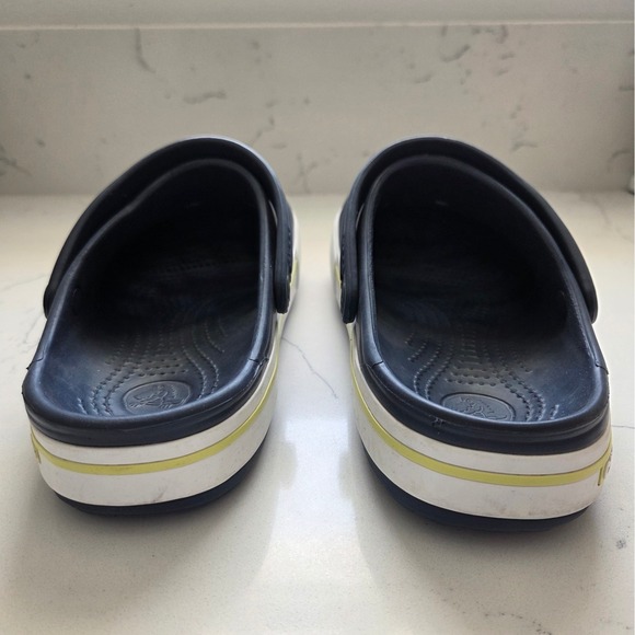 Crocs Unisex‎ Crocband Navy Blue/Yellow Clog Men's 7/Women's 9 Beach Gardening - Picture 3 of 6